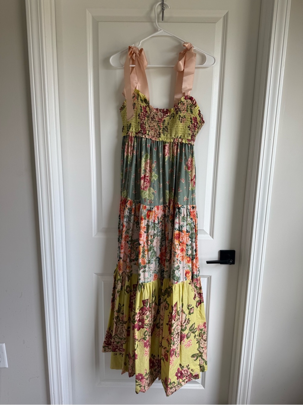 Free People Maxi Dress Combo Floral Patchwork